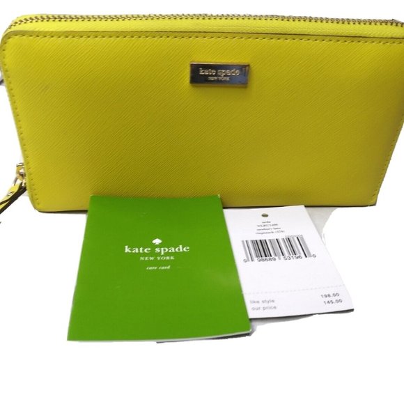 Kate Spade Newbury Lane Neda Wallet Rosegold Large Zip Around Clutch Leather - Picture 2 of 11